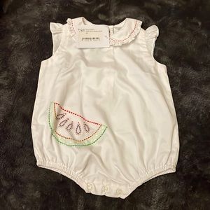 NWT Proper Peony watermelon bubble white 9M